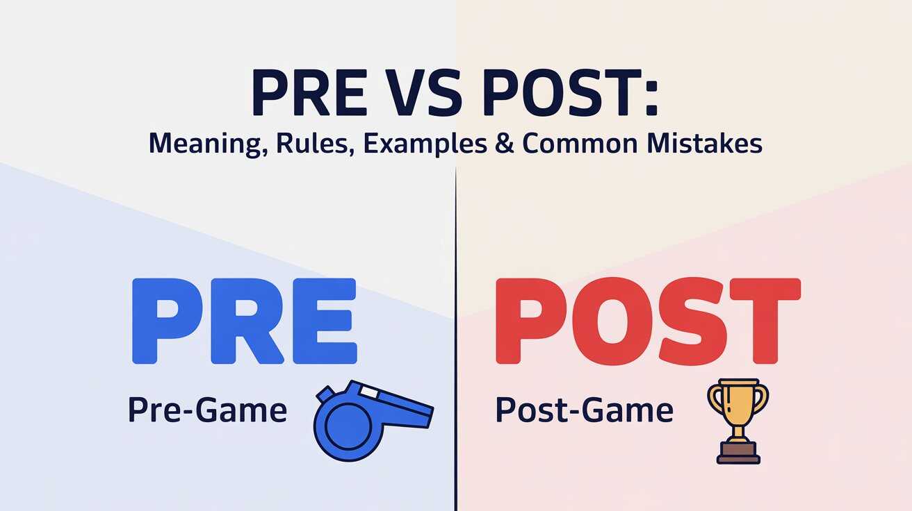 Pre vs Post: Meaning, Rules, Examples & Common Mistakes