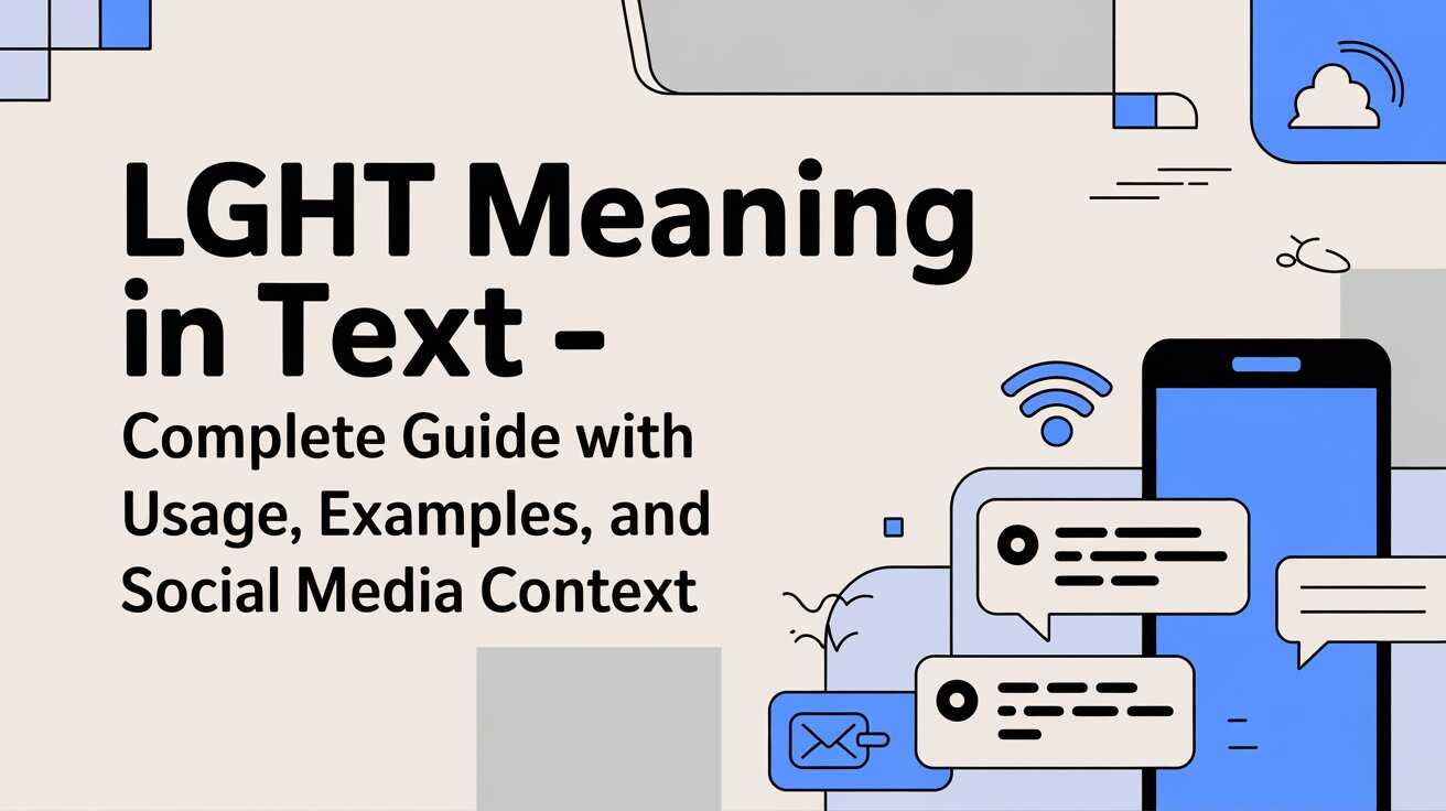 LGHT Meaning in Text – Complete Guide With Usage, Examples, and Social Media Context