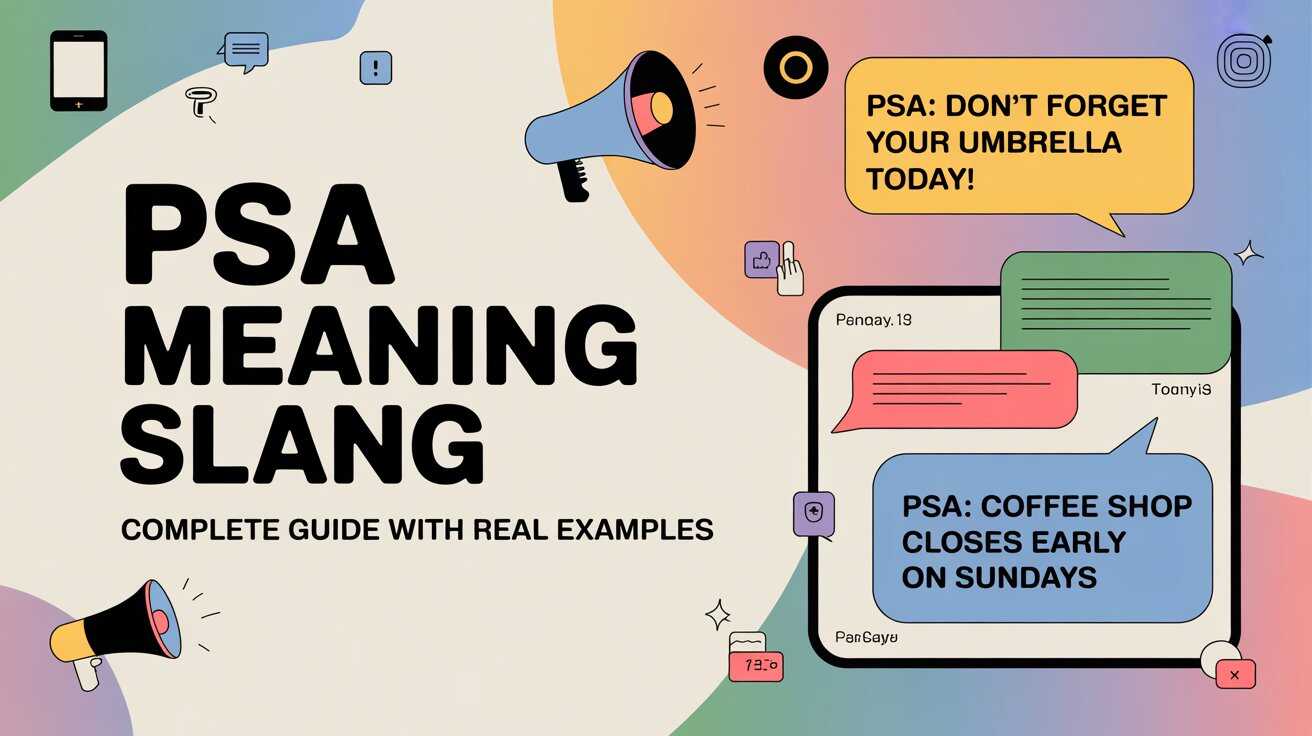 PSA Meaning Slang