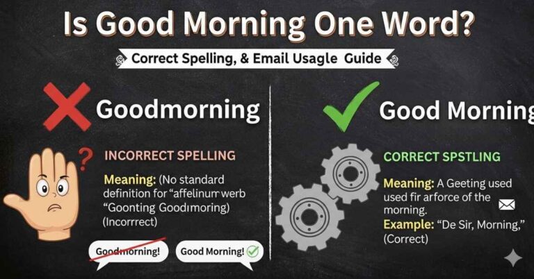 Is Good Morning One Word