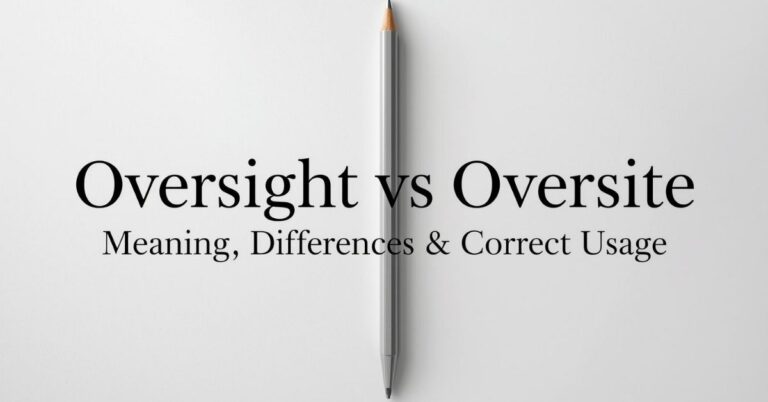 Oversight vs Oversite