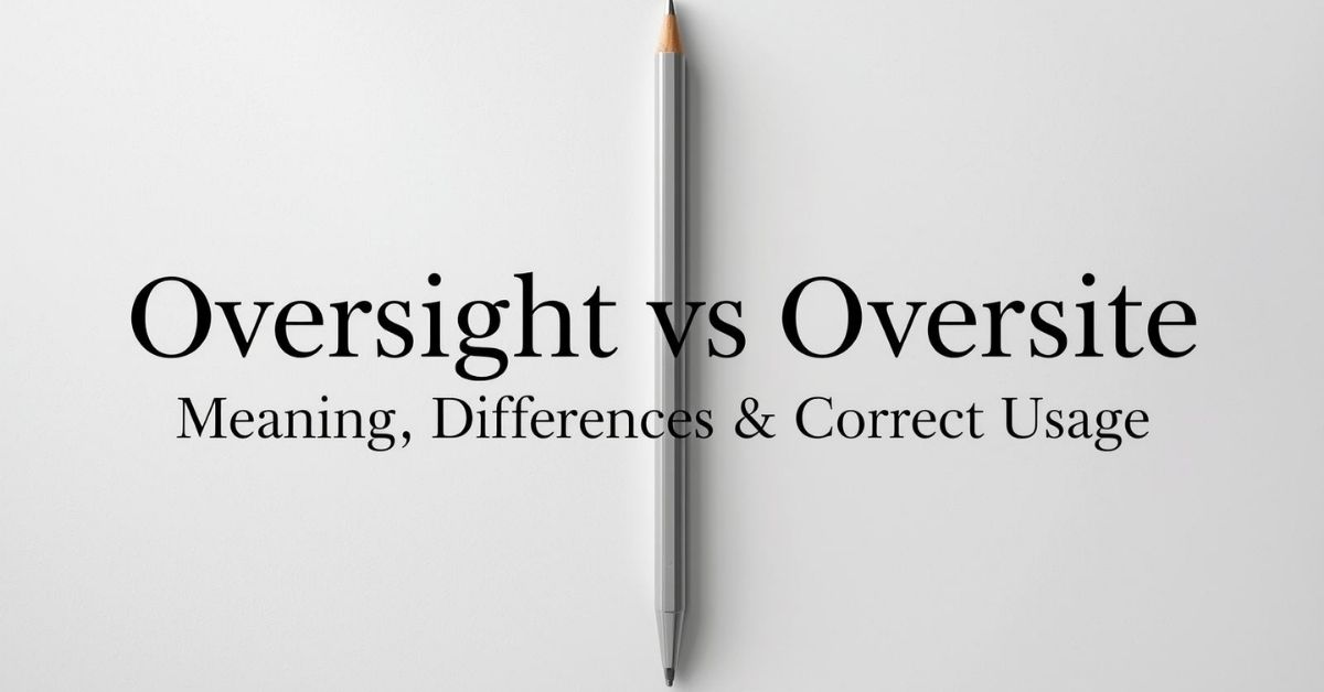 Oversight vs Oversite