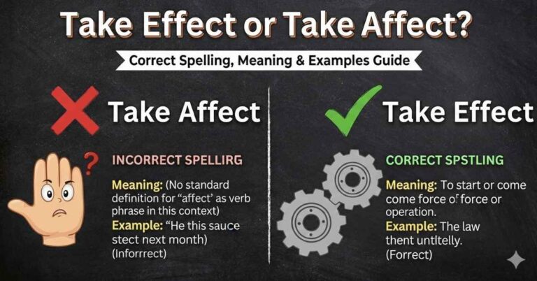 Take Effect or Take Affect