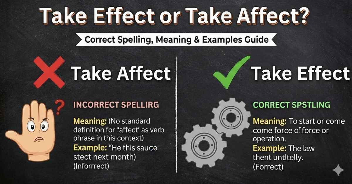 Take Effect or Take Affect