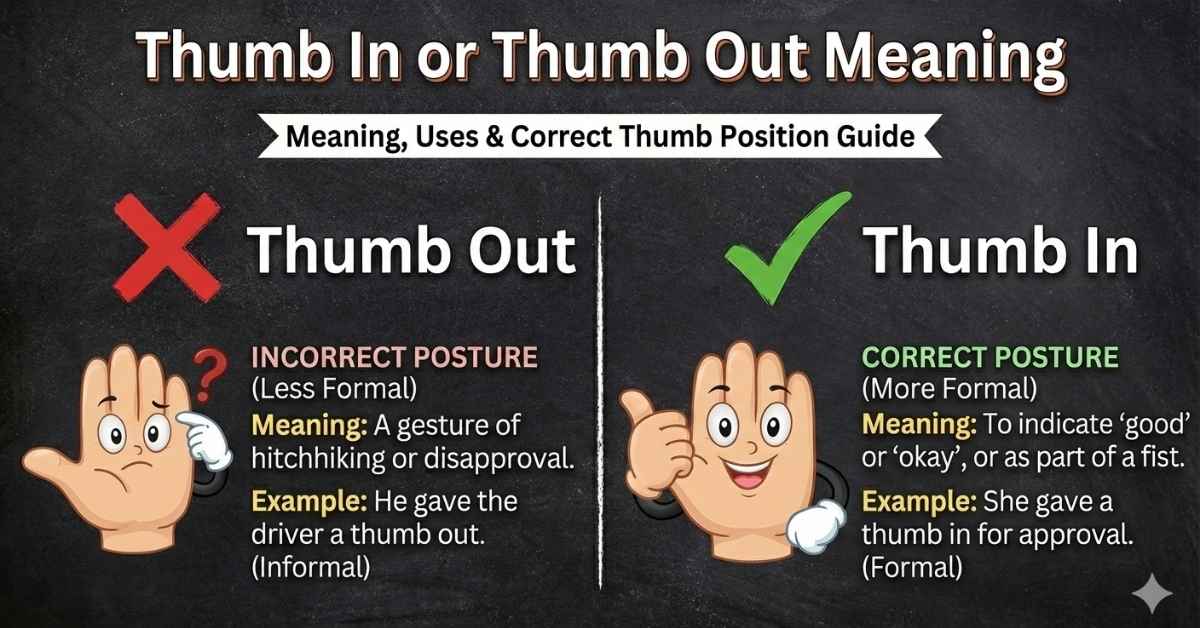 Thumb In or Thumb Out Meaning