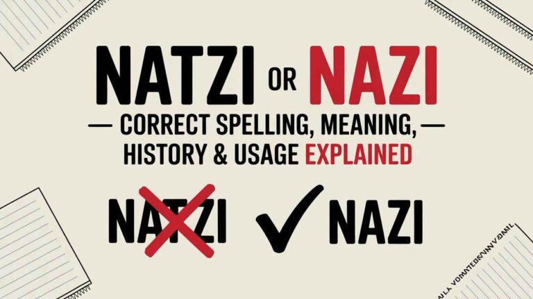 Natzi or Nazi — Correct Spelling, Meaning, History & Usage Explained