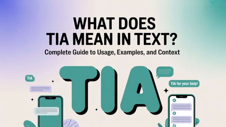 What Does TIA Mean in Text?