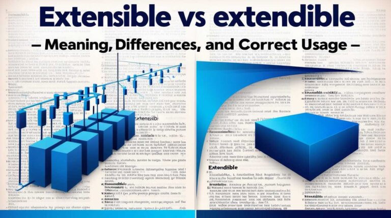 Extensible vs Extendible