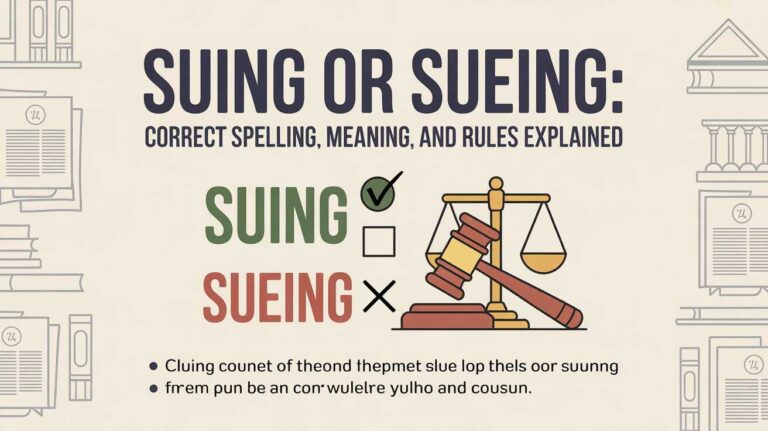 Suing or Sueing