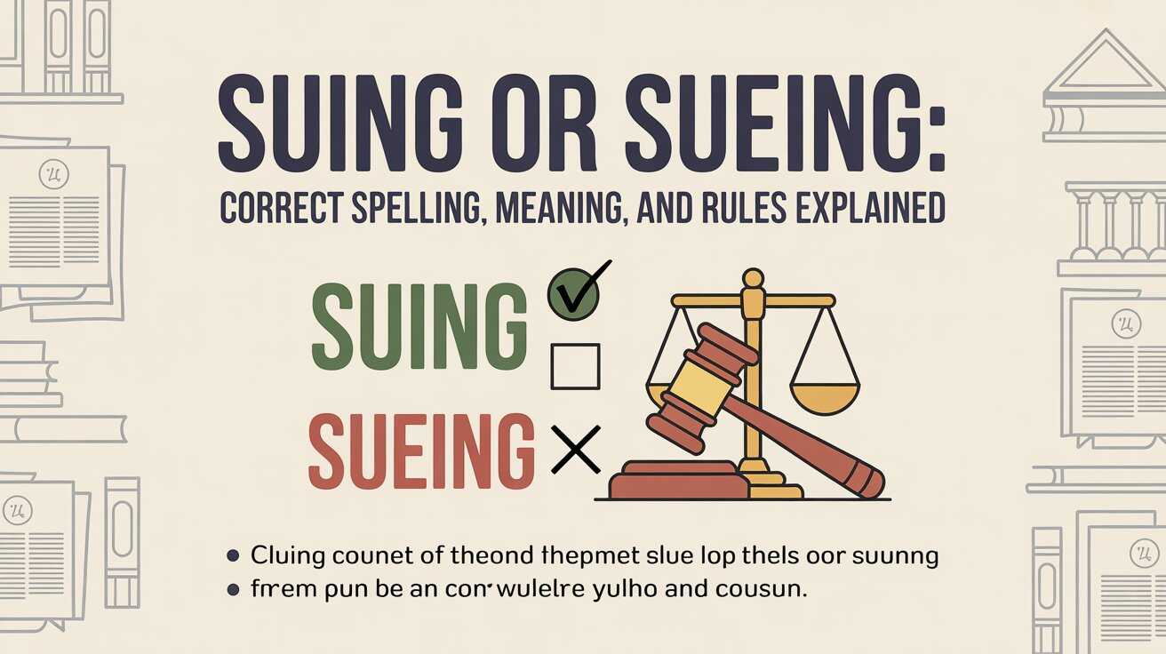 Suing or Sueing