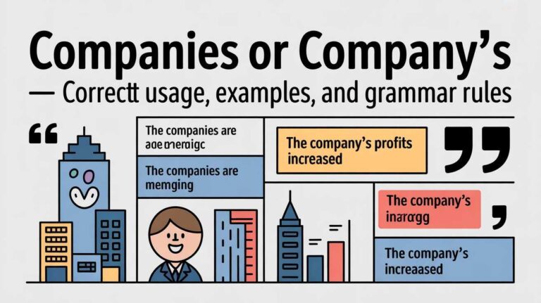 Companies or Company’s