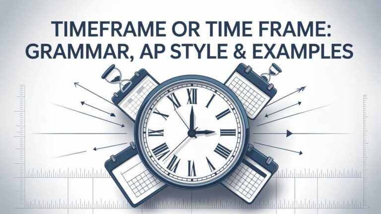 timeframe or time frame?