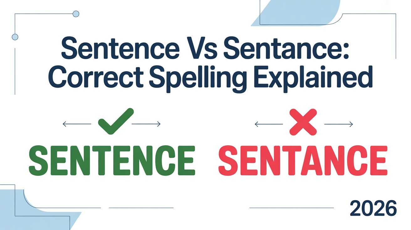Sentence vs Sentance