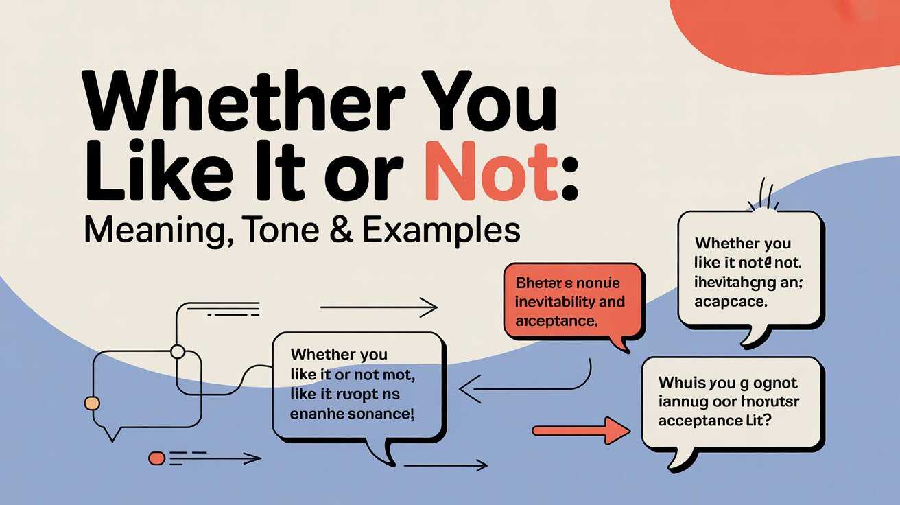 whether you like it or not