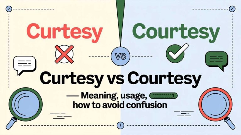 Curtesy vs Courtesy