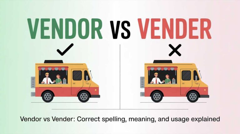 Vendor vs Vender