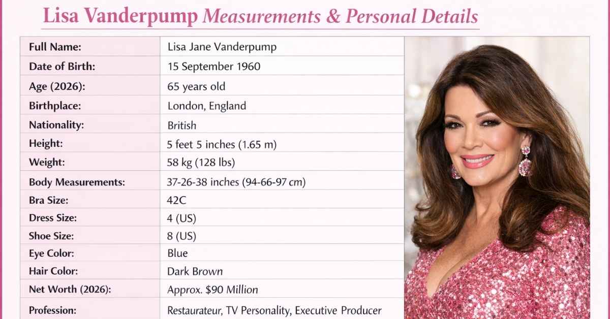 Lisa Vanderpump Measurements