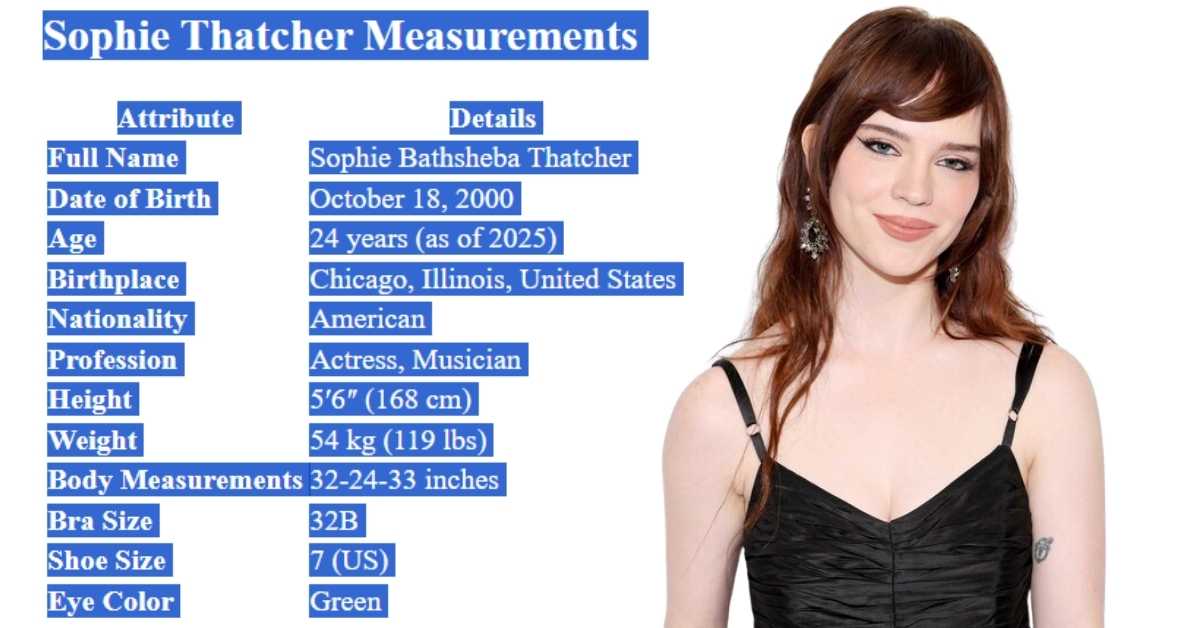 Sophie Thatcher Measurements